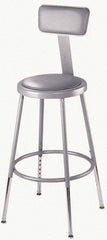 NPS - 24 to 32" High, Adjustable Height Stool - Vinyl Seat, Gray - Best Tool & Supply