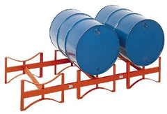 Made in USA - 2,400 Lb Load Capacity, 55 Gal Drum Storage Rack - 71-1/2" Wide x 12-1/2" High - Best Tool & Supply