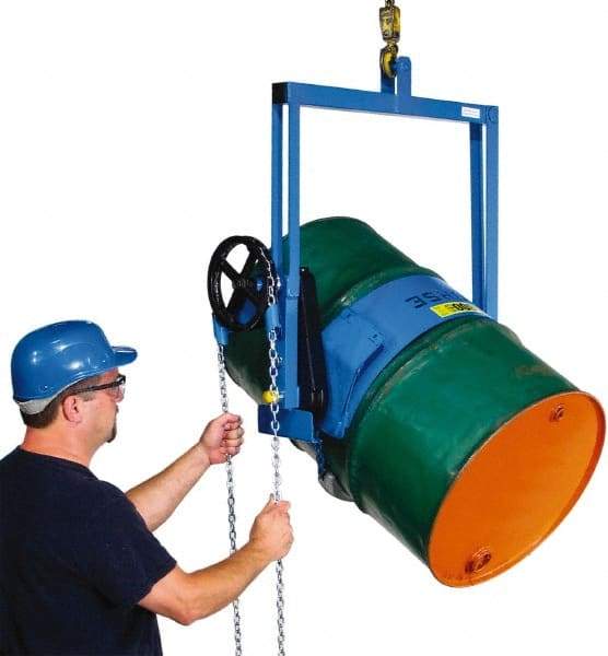 Made in USA - 800 Lb Load Capacity, 55 Gal Drum Carrier - 10" Wide x 39" High - Best Tool & Supply