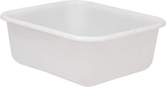 Rubbermaid - 2.8 Gal, White Polyethylene Tote Container - Nesting, 14.4" Long x 12.4" Wide x 5.4" High - Best Tool & Supply