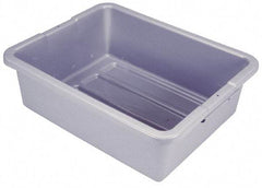 Rubbermaid - 7.1 Gal, Gray Polyethylene Tote Container - Nesting, 21-1/2" Long x 17.1" Wide x 7" High - Best Tool & Supply