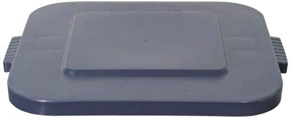 Rubbermaid - Square Lid for Use with 28 Gal Square Trash Cans - Gray, Polyethylene, For 3526 Brute Trash Cans - Best Tool & Supply