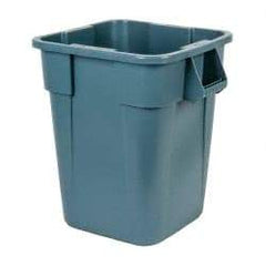 Rubbermaid - 40 Gal Gray Square Trash Can - Polyethylene, 28-3/4" High x 23-1/2" Long x 23-1/2" Wide - Best Tool & Supply