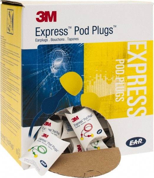 3M - Disposable, Corded, 25 dB Earplugs - Yellow, 100 Pairs - Best Tool & Supply