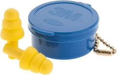 3M - Reusable, Uncorded, 25 dB, Flange Earplugs - Yellow, 1 Pair - Best Tool & Supply