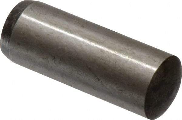 Value Collection - 16mm Diam x 45mm Pin Length Alloy Steel Standard Dowel Pin - C 58-62 Hardness, 94,900 Lb Breaking Strength, 1 Rounded End - Best Tool & Supply