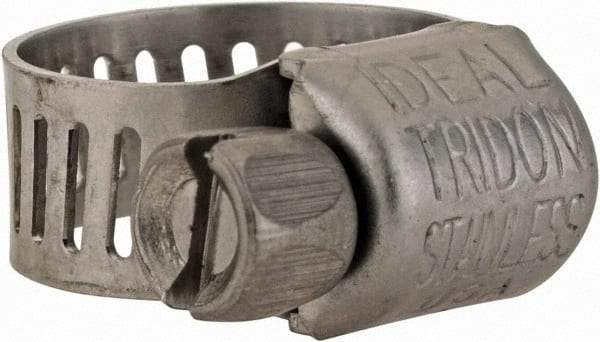 IDEAL TRIDON - SAE Size 4, 5/16 to 5/8" Diam, Stainless Steel Miniature Worm Drive Clamp - 5/16" Wide, Material Grade 301, Series 350 - Best Tool & Supply