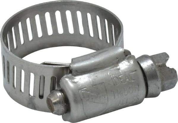 IDEAL TRIDON - SAE Size 10, 9/16 to 1-1/16" Diam, Stainless Steel Worm Drive Clamp - 1/2" Wide, Material Grade 201/305, Series 620 - Best Tool & Supply