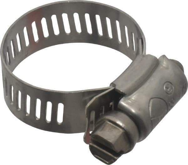 IDEAL TRIDON - SAE Size 12, 9/16 to 1-1/4" Diam, Stainless Steel Worm Drive Clamp - 1/2" Wide, Material Grade 201/305, Series 620 - Best Tool & Supply