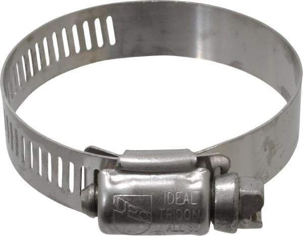 IDEAL TRIDON - SAE Size 28, 1-5/16 to 2-1/4" Diam, Stainless Steel Worm Drive Clamp - 1/2" Wide, Material Grade 201/305, Series 620 - Best Tool & Supply