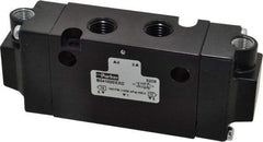 Parker - 1/4", 4-Way Body Ported Stacking Solenoid Valve - 1.4 CV Rate, 1.89" High x 4.7" Long - Best Tool & Supply