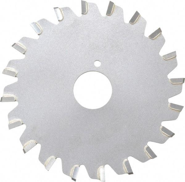 Onsrud - 3" Diam x 0.095" Blade Thickness x 5/8" Arbor Hole Diam, 20 Tooth Slitting and Slotting Saw - Arbor Connection, Right Hand, Uncoated, Carbide-Tipped, -5° Rake - Best Tool & Supply