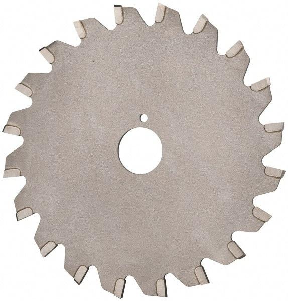 Onsrud - 4" Diam x 0.095" Blade Thickness x 5/8" Arbor Hole Diam, 10 Tooth Slitting and Slotting Saw - Arbor Connection, Right Hand, Uncoated, Carbide-Tipped, 0° Rake - Best Tool & Supply