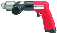 #UT8896 - 1/2" Non-Reversing - Air Powered Drill - Handle Exhaust - Best Tool & Supply