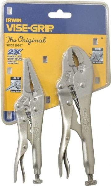 Irwin - 2 Piece Locking Plier Set - Comes in Display Card - Best Tool & Supply