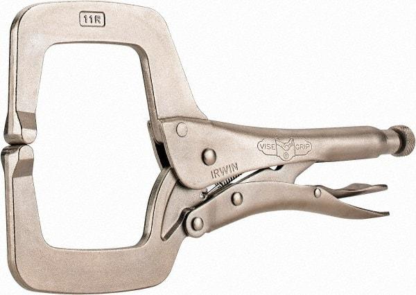 Irwin - 11" OAL C-Clamp Locking Pliers - 2-5/8" Jaw Depth, 3-3/8" Jaw Opening - Best Tool & Supply