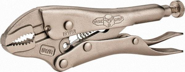 Irwin - 5" OAL Curved Jaw Locking Pliers - 1-1/4" Jaw Opening, Standard Handle - Best Tool & Supply