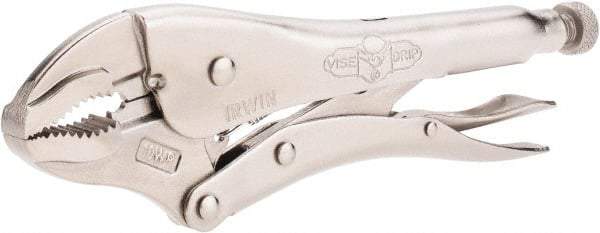 Irwin - 10" OAL Curved Jaw Locking Pliers - 1-7/8" Jaw Opening, Standard Handle - Best Tool & Supply