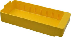 Quantum Storage - 28 Lb. Load Capacity, 11-5/8" Deep, Yellow High-Impact Polystyrene Drawer Bin - 2-1/8" High x 5-9/16" Wide x 11-5/8" Long - Best Tool & Supply