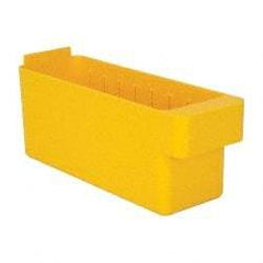 Quantum Storage - 28 Lb. Load Capacity, 11-5/8" Deep, Yellow High-Impact Polystyrene Drawer Bin - 4-5/8" High x 3-3/4" Wide x 11-5/8" Long - Best Tool & Supply