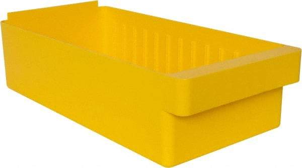 Quantum Storage - 28 Lb. Load Capacity, 17-5/8" Deep, Yellow High-Impact Polystyrene Drawer Bin - 4-5/8" High x 8-3/8" Wide x 17-5/8" Long - Best Tool & Supply