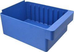 Quantum Storage - 28 Lb. Load Capacity, 11-5/8" Deep, Blue High-Impact Polystyrene Drawer Bin - 4-5/8" High x 8-3/8" Wide x 11-5/8" Long - Best Tool & Supply