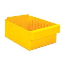 Quantum Storage - 28 Lb. Load Capacity, 11-5/8" Deep, Yellow High-Impact Polystyrene Drawer Bin - 4-5/8" High x 8-3/8" Wide x 11-5/8" Long - Best Tool & Supply