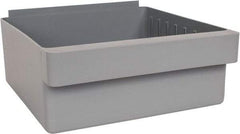 Quantum Storage - 28 Lb. Load Capacity, 11-5/8" Deep, Gray High-Impact Polystyrene Drawer Bin - 4-5/8" High x 11-1/8" Wide x 11-5/8" Long - Best Tool & Supply