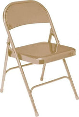 NPS - 18-1/4" Wide x 18-1/2" Deep x 29-1/4" High, Steel Standard Folding Chair - Beige - Best Tool & Supply