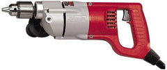 Milwaukee Tool - 1/2" Keyed Chuck, 500 RPM, D-Handle Electric Drill - 7 Amps, 120 Volts, Reversible, Includes Chuck Key with Holder & Side Handle - Best Tool & Supply