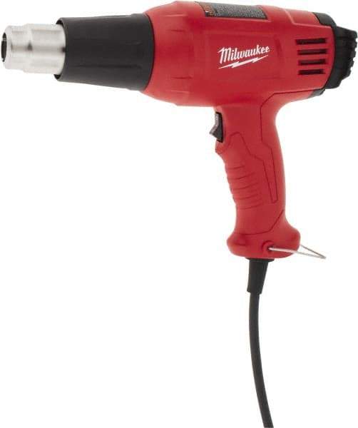 Milwaukee Tool - 140 to 1,040°F Heat Setting, 14.8 CFM Air Flow, Heat Gun - 120 Volts, 11.6 Amps, 1,400 Watts, 10.13' Cord Length - Best Tool & Supply