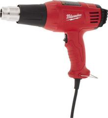 Milwaukee Tool - 570 to 1,000°F Heat Setting, 14.8 CFM Air Flow, Heat Gun - 120 Volts, 11.6 Amps, 1,400 Watts, 10.13' Cord Length - Best Tool & Supply