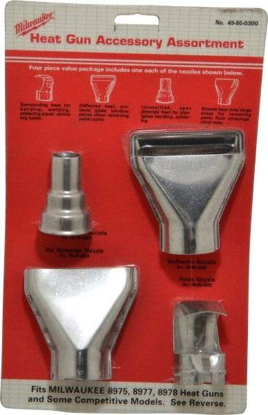 Milwaukee Tool - 4 Piece Heat Gun Accessory Set - For Use with Milwaukee Heat Gun - Best Tool & Supply