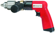 #UT8896R - 1/2" Reversing - Air Powered Drill - Handle Exhaust - Best Tool & Supply