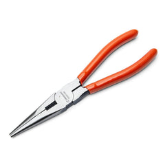 Chain Nose Plier: 8″ OAL, Side Cutter Serrated Jaw