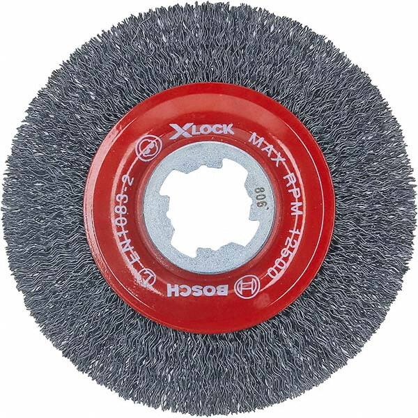 Bosch - 4-1/2" OD, 5/8" Arbor Hole, Crimped Carbon Wheel Brush - Best Tool & Supply