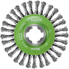 Bosch - 4-1/2" OD, 5/8" Arbor Hole, Knotted Stainless Steel Wheel Brush - Best Tool & Supply