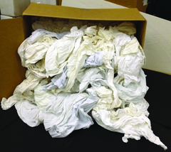 White T-Shirt Wiper - 50 lb Box - Best Tool & Supply