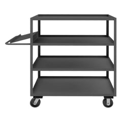 Order Picking Utility Cart: Steel, Gray Swivel, Phenolic Wheels