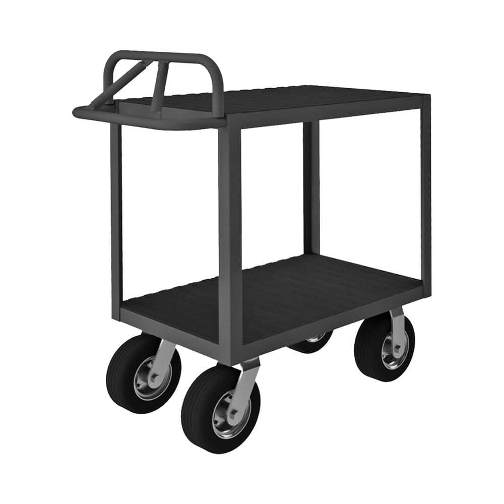 Instrument Utility Cart: Steel, Gray Swivel