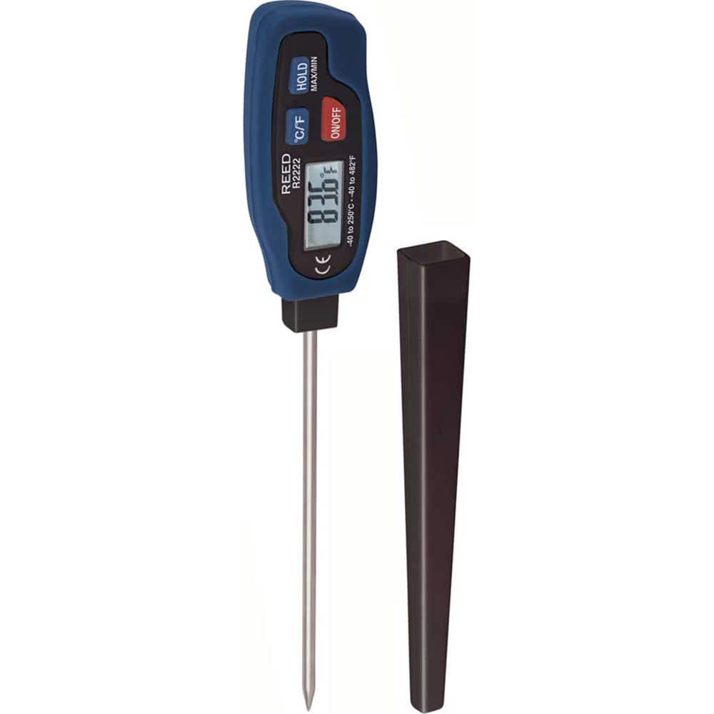 REED Instruments - Digital Thermometers & Probes; Type: Digital Stem Thermometer ; Maximum Temperature (C): 250.00 ; Maximum Temperature (F): 482.000 ; Minimum Temperature (C): -40.00 ; Minimum Temperature (F): -40.000 ; Display Type: Digital LCD - Exact Industrial Supply