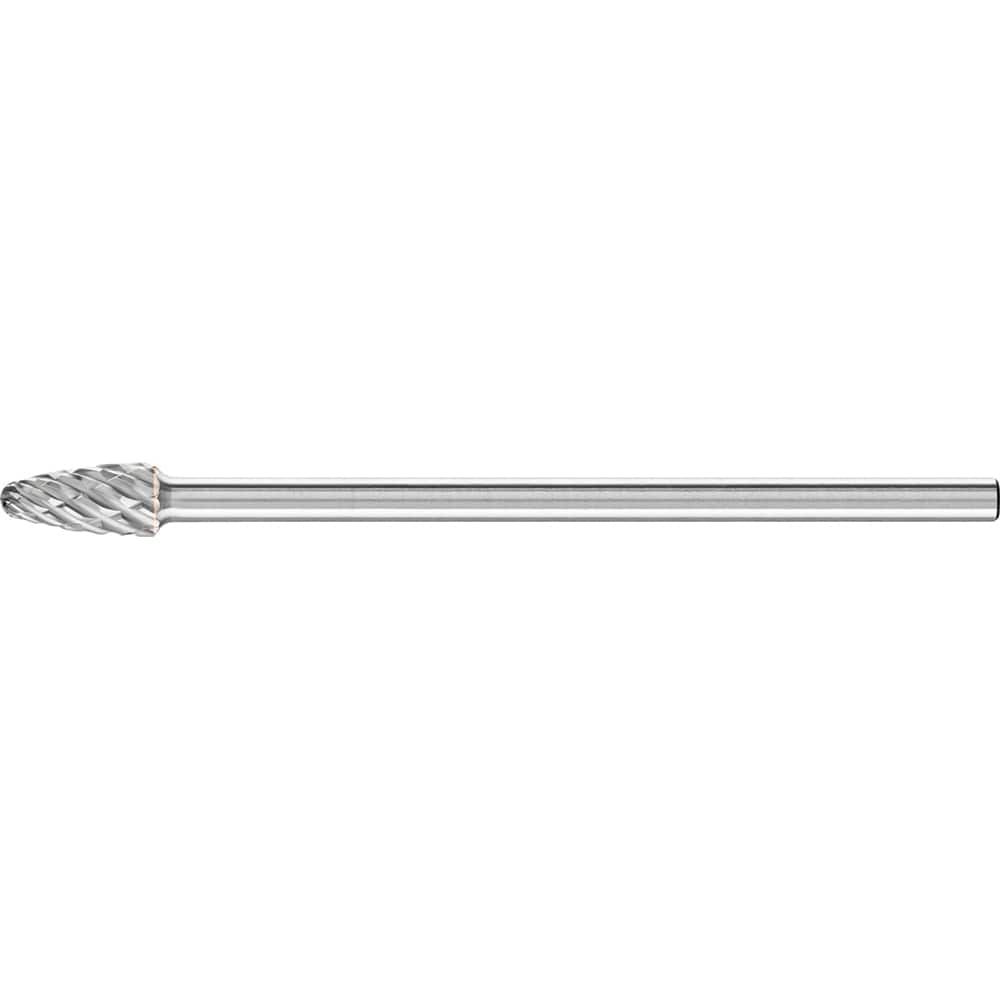 PFERD - SF-3L6, 3/8" Cut Diam, 1/4" Shank Diam, Carbide End Cut Tree with Radius End Burr - Exact Industrial Supply