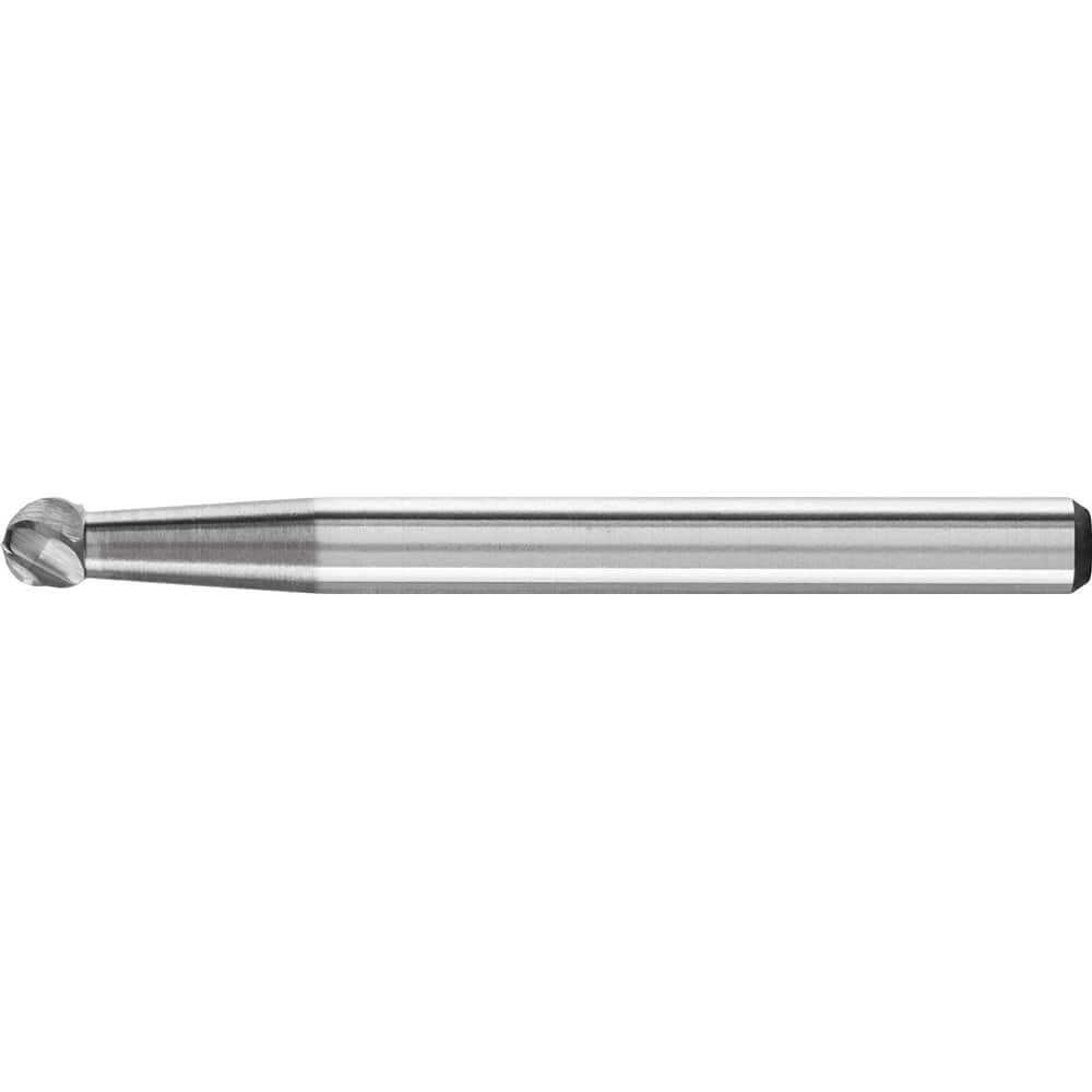 PFERD - SD-42, 1/8" Cut Diam, 1/8" Shank Diam, Carbide Aluma Cut Ball Burr - Exact Industrial Supply