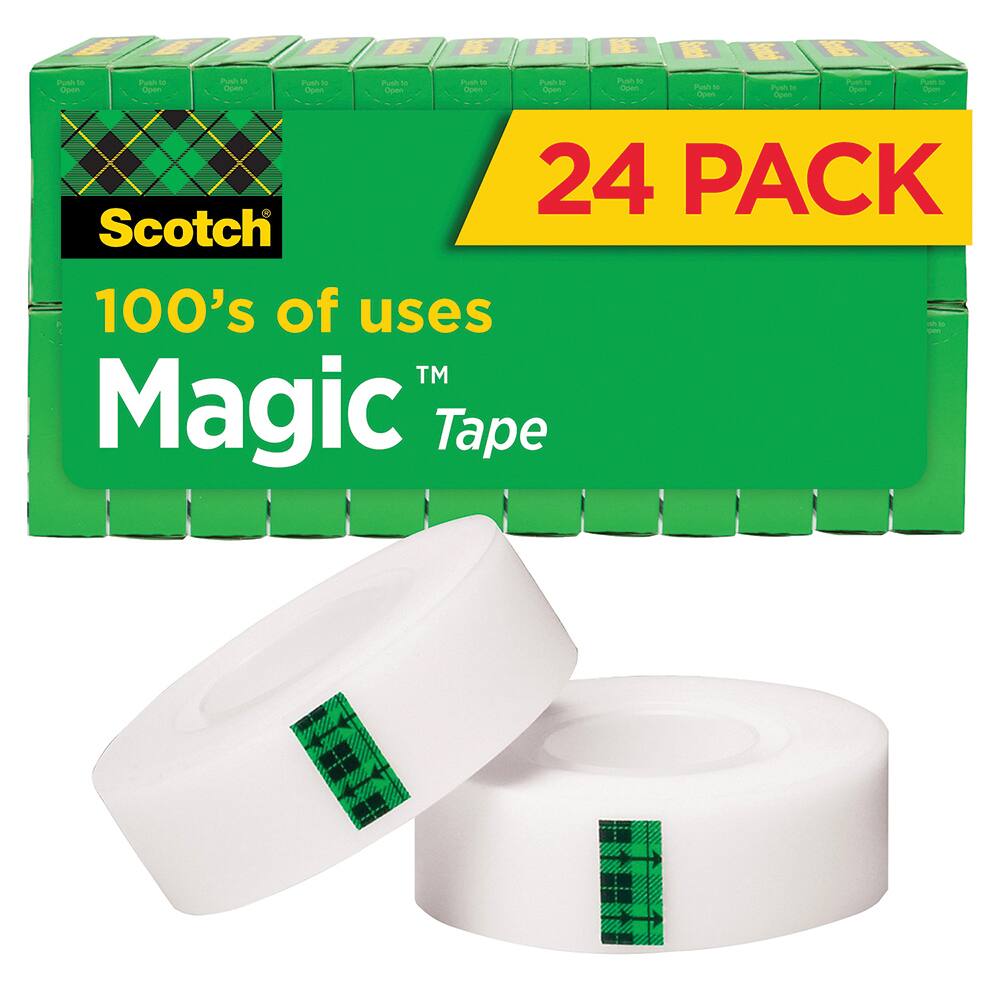 3M - Packing Tape; Tape Type: Transparent ; Color: Transparent ; Adhesive Material: Acrylic ; Width (Inch): 0.75 ; Width (mm): 19.00 ; Length: 1000" - Exact Industrial Supply