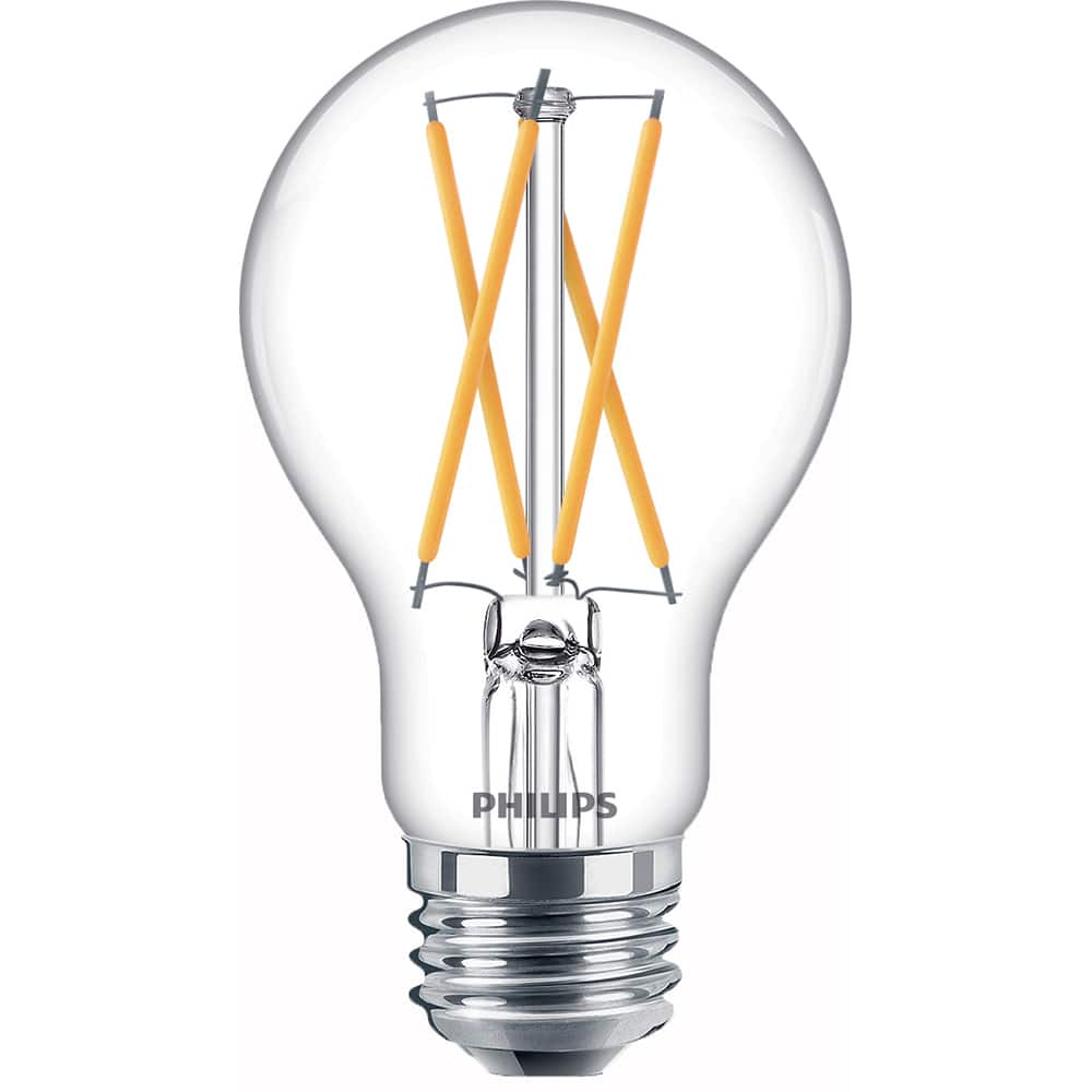 Philips - Lamps & Light Bulbs; Lamp Technology: LED ; Lamps Style: Residential/Office ; Lamp Type: A19 ; Wattage Equivalent Range: 1-19 ; Actual Wattage: 5 ; Base Style: Medium Screw - Exact Industrial Supply