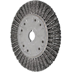 PFERD - Wheel Brushes; Outside Diameter (Inch): 15 ; Wire Type: Knotted ; Fill Material: Carbon Steel ; Trim Length (Inch): 2-5/8 ; Filament Wire Diameter Range: 0.0300 & Above ; Maximum RPM: 3600.000 - Exact Industrial Supply