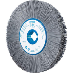 PFERD - Wheel Brushes; Outside Diameter (Inch): 14 ; Wire Type: Crimped; Round ; Fill Material: Nylon; Silicon Carbide ; Trim Length (Inch): 3-1/2 ; Filament Wire Diameter Range: 0.0300 & Above ; Maximum RPM: 1800.000 - Exact Industrial Supply