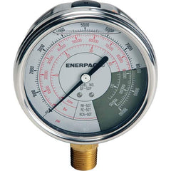 Enerpac - Hydraulic Pressure Gages & Adapters Type: Glycerine Filled Pressure Rating: 10000 - Best Tool & Supply