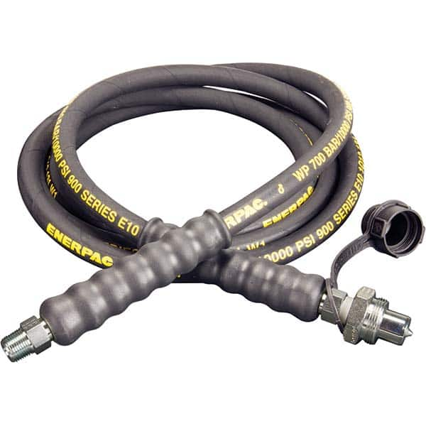 Hydraulic Pump Hose; Inside Diameter (Inch): 0.375; Hose Length (Feet): 10.00; Hose Material: Rubber Coated, Steel Wire Braid; Pressure Rating: 10000; End One: 3/8 NPT; Opposite Hose End: CH-604; Color: Black