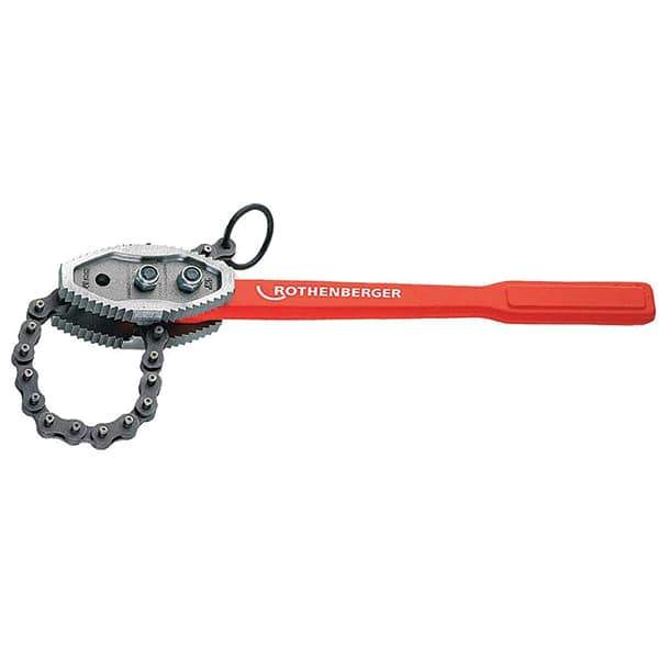 Rothenberger - 64" Max Pipe Capacity, 57" Long, Chain Tong Wrench - 12" Actual OD, 63-1/2" Handle Length - Best Tool & Supply